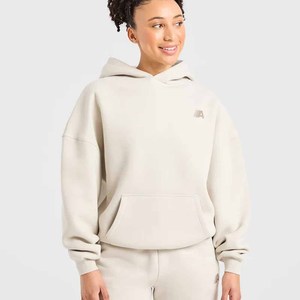 Conjunto de 2 Piezas para Mujer, Sudadera con Capucha de Felpa y Pantalones Deportivos Holgados, Color Sólido, Casual, para Todas las Temporadas, Manga Larga - Product Image 3