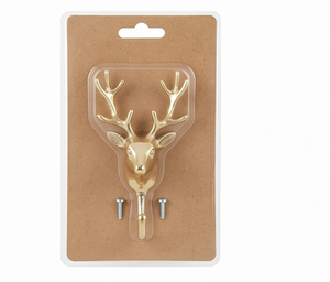 Finest Quality Gold Deer Head Wall <b>Hook</b> Metal Animal Design Durable Rustic Style Single <b>Hook</b> Display Hanger For Clothing Storage - Product Image 6