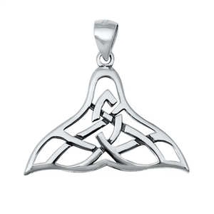 Colgante de oro de 14K, colgante de plata liso de ballena triangular antigua, joyería de boda, el mejor distribuidor, hermoso diseñador, Plata de Ley 925 - Product Image 1