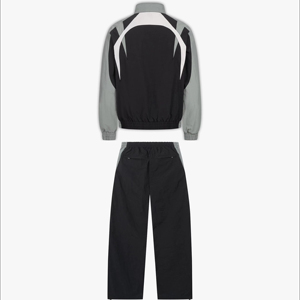 ชุดวอร์มกีฬากลางแจ้ง 2 ชิ้น ชุดจ็อกเกอร์ลำลองสำหรับฤดูหนาว ผ้าโพลีเอสเตอร์/ไนลอน สะท้อนแสง กันลม แห้งเร็ว - Product Image 2