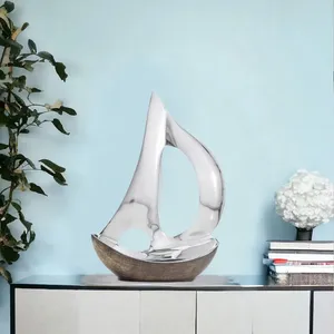 Sculpture verticale abstraite moderne en aluminium, pièce décorative artistique pour table de salon ou exposition d'anniversaire - Product Image 3