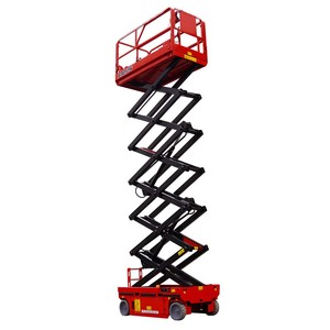 Plateforme élévatrice à ciseaux hydraulique électrique pour entreprise de publicité, capacité de levage de 100 kg, hauteur maximale de 16 m, pour le chargement de matériaux en entrepôt - Product Image 1