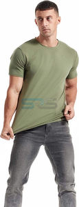 T-shirts vierges écologiques pour hommes en polyester/coton, coupe classique, respirants, tailles jeunes et adultes, vente en gros - Product Image 6