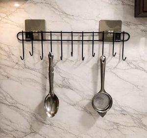 Wall Mounted Metal <b>Storage</b> Rack With Hooks And Basket For <b>Bathroom</b> <b>Towel</b> And toiletries Industrial Style - Product Image 2