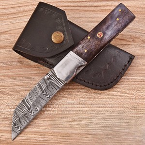 Couteau pliant à pointe clip en acier de Damas, fait main, avec manche en os teinté, système Liner Lock, pour chasse, EDC, extérieur, personnalisé, vente en gros - Product Image 1