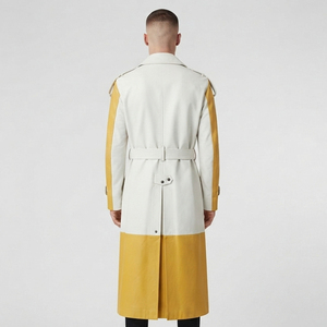 <b>Men's</b> Full Length Leather Trench <b>Coat</b> <b>Men</b> Double Breasted Leather <b>Long</b> <b>Coat</b> Boys Waist Belt 100% PU leather Trench <b>Coat</b> - Product Image 2