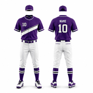 Uniformes de Béisbol y Sóftbol Sublimados Personalizados, Unisex, Tallas Grandes, Cortos, Duraderos, Transpirables, Antibacterianos y de Secado Rápido - Product Image 1
