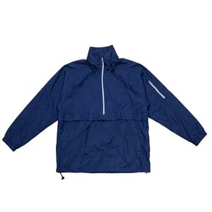 Wholesales Custom Logo Navy Blue Men's High Quality Nylon <b>Wind</b> <b>Breaker</b> Sets For Summer Wear Men Sets Streetwear Jackets Trousers - Product Image 2