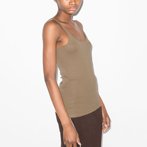 Débardeur en tricot pour femme, col rond, noir uni, décontracté, respirant, sans manches, longueur normale, 100% polyester - Product Image 5