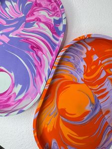 Handmade Resin Rectangular Tray with <b>Unique</b> Artistic Design, Stylish <b>Decorative</b> Serving Tray for <b>Home</b>, Kitchen and Dining Table - Product Image 5