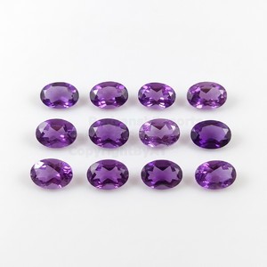 Lot en gros de pierres précieuses d'améthyste violette naturelle, petites ovales facettées, calibrées 3x5mm, pour la fabrication de bijoux - Product Image 4
