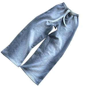 Pantalones Deportivos de Pierna Ancha con Logotipo Personalizado, Pantalones de Chándal de Algodón Francés, Pantalones Holgados de Pierna Recta, Pantalones Deportivos para Hombre - Product Image 2