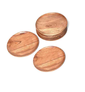 Plato de madera decorativo para servir o como centro de mesa para la cocina, vajilla de madera, ¡en oferta! - Product Image 2