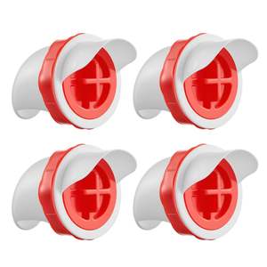 Kit d'alimentation automatique par gravité en acier robuste, résistant aux intempéries, pour poulets, 4 ports, sans gaspillage, couvercle d'alimentation pour volailles, comprend une scie d'étanchéité - Product Image 1