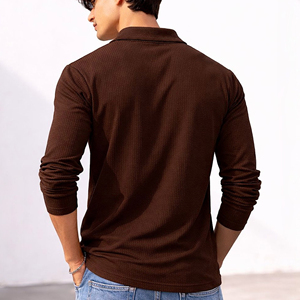 Chemises formelles pour hommes de qualité supérieure à prix raisonnable, à manches longues, avec logo brodé personnalisé, tricotées, anti-boulochage, fabriquées au Bangladesh - Product Image 4