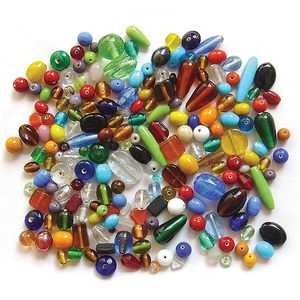 Perles en verre soufflé fantaisie à petit trou, en feuille d'argent, faites à la main en Inde, pour la fabrication de bijoux en cristal, collection en gros - Product Image 4