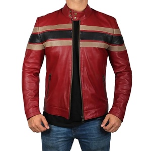 2023 chaqueta de moto de cuero genuino de alta calidad para hombres Formal negro impermeable y piel de oveja mejor precio para invierno - Product Image 1