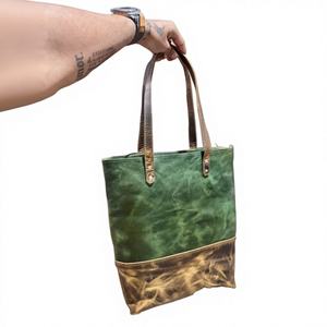 Bolsos de Mano Personalizados de Cuero Genuino Ligero BS International, Cierre de Cremallera, Gran Capacidad, Impermeables, Duraderos y a la Moda para Mujer - Product Image 2