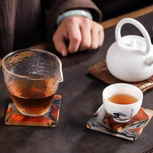 vCreative Wooden Coffee <b>Coaster</b> Resin Insulation Simple Cup Holder Kitchen <b>Drink</b> Ware <b>Coaster</b> Square Tea Cup Mat for Gift - Product Image 4