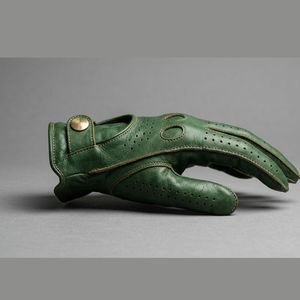 Nouveaux gants de mode pour hommes en cuir véritable non doublés, gants de conduite tricotés, gants de sport à écran tactile et mitaines - Product Image 3