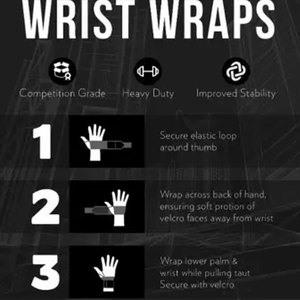 Fitness Wrist <b>Wraps</b> for Gym Workout Support for Lifting Strong <b>Stretch</b> Material Comfortable and Durable Use - Product Image 3