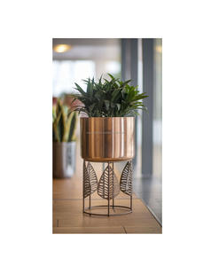 Macetero Metálico Moderno con Soporte, Diseñado para Plantas de Interior, Elegante Decoración para Entrada y Sala de Estar - Product Image 6