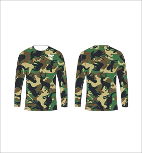 Camiseta de Manga Larga para Hombre, Color Gris Marino, Camuflaje, Patrón Texturizado Abstracto, Cuello Redondo, Estilo Casual, Ropa Deportiva, para Gimnasio y Entrenamiento - Product Image 5