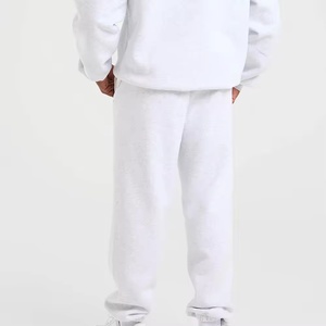 New Design Relaxed Fit Oversized Wide Leg Sweatpants Men Solid Color Blank Heavyweight Baggy Sweatpants <b>Elastic</b> Hem Joggers Pant - Product Image 1