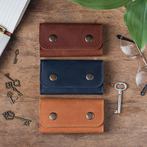 Luxury leather key holder case crafted for business meetings and travel convenience leather key holder <b>wallet</b> <b>smart</b> key <b>wallets</b> - Product Image 6