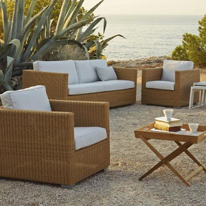 Meubles de jardin en rotin de style luxueux, canapé de patio avec design moderne pour la maison et le jardin - Product Image 1