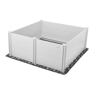 Caja de Parto para Perros de Plástico PVC, Ajustable en Altura, Lavable, Antideformación, 60 x 60 x 24 Pulgadas, con Alfombrilla Absorbente para Cachorros - Product Image 1