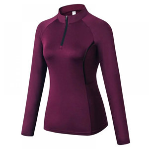 Custom Lightweight Women Compression Fitness <b>Top</b> Breathable Long Sleeve Base Layer Shirt for Workout Running Training Wear - Product Image 1