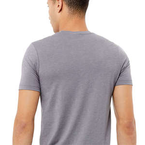 เสื้อยืดคอกลมทรงปกติสำหรับผู้ชาย ผ้าขนสัตว์ 100% พิมพ์ลายสกรีนที่กระเป๋า ระบายอากาศได้ดี แขนปกติ สไตล์สมาร์ทแคชชวล - Product Image 5