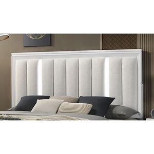 Testiera letto imbottita in tessuto effetto lino con luci LED, misura Queen Size, 1 pz, in legno massello, per camera da letto, mobili imbottiti - Product Image 6