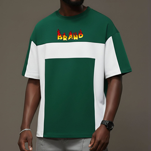 Nouvelle Arrivée T-shirts Tricotés Personnalisés à Manches Courtes pour Hommes 100% Coton Style Décontracté Urbain Coupe Ample Respirant pour l'Été - Product Image 1