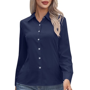 Chemise Formelle Femme en Gros à Manches Longues, Douce, Confortable, Respirante, Écologique, Tricotée 100% Coton, Infroissable, Séchage Rapide - Product Image 1