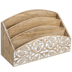 Organizador de Escritorio de Madera de Mango Hecho a Mano al por Mayor |   Organizador Geométrico - Product Image 1