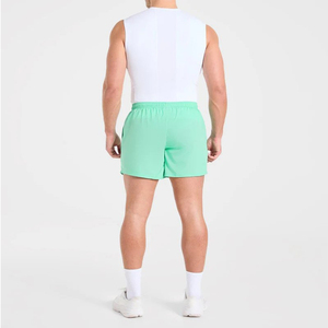 Shorts de sport pour hommes personnalisés avec logo, séchage rapide, poches latérales et taille élastique avec cordon de serrage interne - Product Image 2