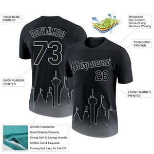เสื้อยืดทีมกีฬาออกแบบล่าสุด ปรับแต่งชื่อและหมายเลขได้ แขนสั้น ชุดกีฬาประสิทธิภาพสูง รับผลิตแบบ OEM แบรนด์ส่วนตัว - Product Image 2