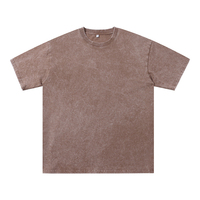 T-shirt en coton uni surdimensionné pour homme, manches courtes, col rond, style streetwear décontracté, coupe classique, tricot jersey, design uni