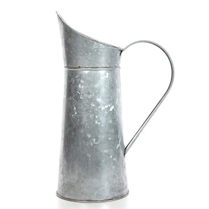 Vase Pichet Vintage en Métal Galvanisé avec Poignée, Style Ferme, pour Décoration Maison, Jardin et Table - Product Image 2