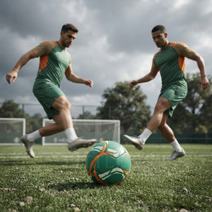 Ballon de football thermocollé le plus vendu, robuste, durable, léger, confortable, personnalisable, pour entraînement professionnel en extérieur - Product Image 4