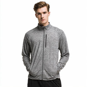 Compression Athletic Yoga <b>Jacket</b> Men's High Street Style Front Logo Stand Collar Zipper <b>Workout</b> Fitness Wear - Product Image 3