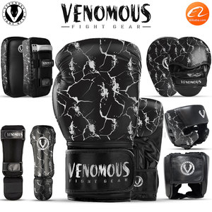 Black Thunder Boxing <b>Head</b> Guard Leather MMA Muay Thai Sparring Protective Headgear <b>Training</b> Helmet - Product Image 6