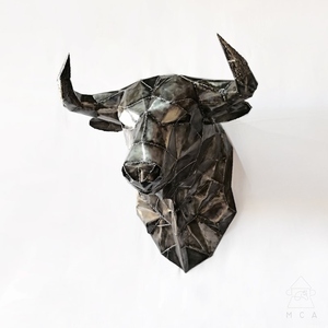 Escultura de Cabeza de Alce de Aluminio de Diseño Moderno para Montar en la Pared, Figura Decorativa para Sala de Estar - Product Image 5