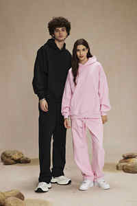 Conjunto Deportivo Personalizado de Otoño para Hombre, de Algodón de Alta Calidad, 430g, Sudadera con Capucha y Pantalones Deportivos Unisex - Product Image 4