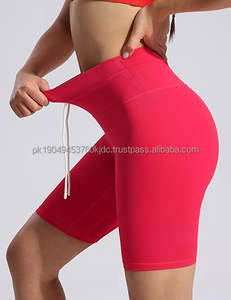 Short motard Creamluxe pour femme-6 "/8" taille haute avec cordon de serrage pour la course à pied Gym Volleyball Yoga Workout Shorts - Product Image 6