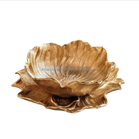 Plateau à chocolat multifonctionnel décoratif de luxe en aluminium doré, artisanat métallique fait main, décoration moderne pour la maison, salon, salle à manger