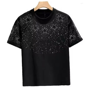 Camiseta de Hombre con Pedrería, Antiarrugas, Manga Corta, Estilo Casual Urbano, Moda, Calidad Premium - Product Image 1