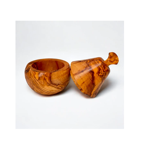 Tarro de madera de olivo natural de la mejor calidad para azúcar y especias, con superficie lisa, al mejor precio. - Product Image 4